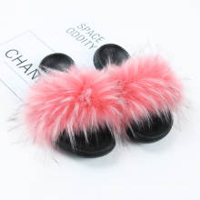 Faux Fur Slides Women Summer Slippers Home Shoes Woman Faux Fur Sandals